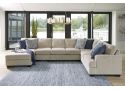 Lincoln 7 Seater Modular Fabric Lounge Suite with Chaise